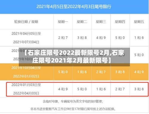 【石家庄限号2022最新限号2月,石家庄限号2021年2月最新限号】