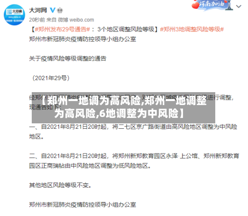 【郑州一地调为高风险,郑州一地调整为高风险,6地调整为中风险】-第2张图片